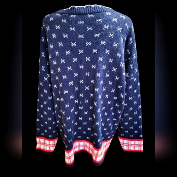 Private Eyes Vintage Snowmen Cardigan Large Large Christmas - Picture 10 of 11